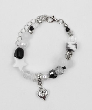 WEGO Lビーズチャームブレス ブラック