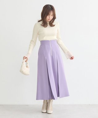 earth music&ecology マチプリーツスカート Lavender