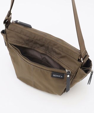 LA BAGAGERIE 【MONICA】サイドジップミニショルダーバッグ カーキ