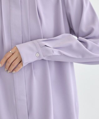 earth music&ecology フロントタックブラウス Lavender