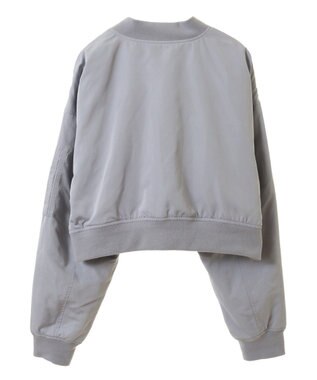 earth music&ecology ファーリバーシブルショートＭＡ－１ Blue Gray