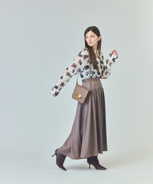 GRACE CONTINENTAL チンツジョーゼットスカート グレー