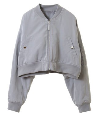 earth music&ecology ファーリバーシブルショートＭＡ－１ Blue Gray