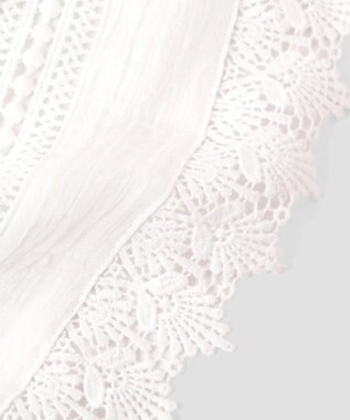 San-ai Resort（三愛水着楽園） 楊柳×レース　羽織り　F【San-ai Resort（サンアイリゾート）】 ホワイト