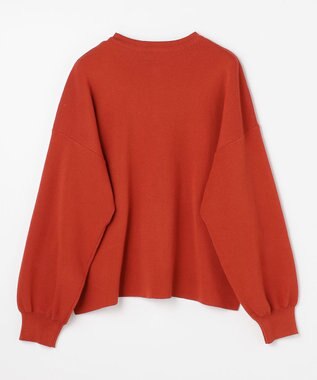 ANY スウェットライクニットカーディガン オレンジ