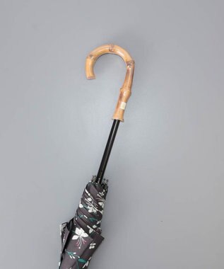 AURORA BLAO（ブラオ）花柄晴雨兼用傘（1段スライドショート傘） チャコールグレー