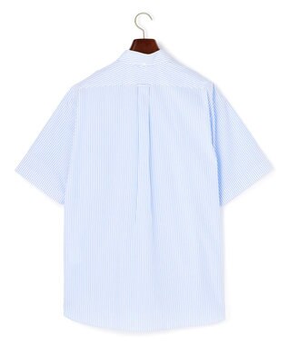 J.PRESS MEN 【AaronChang】【UNISEX】コットンタイプライター ストライプ シャツ / B.D. / Baggy-Fit サックスブルー系1