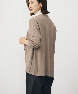 J.PRESS LADIES L Vis/Peスパーク ニット カーディガン モカ系