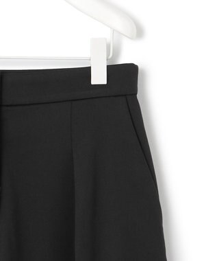 ICB 【洗える】T/Wベネシャンストレッチ カーブパンツ ブラック系