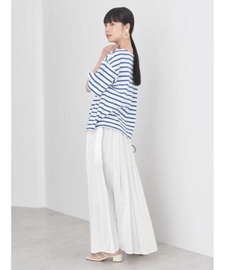 earth music&ecology ショートスリーブボーダーＴＥＥ Blue