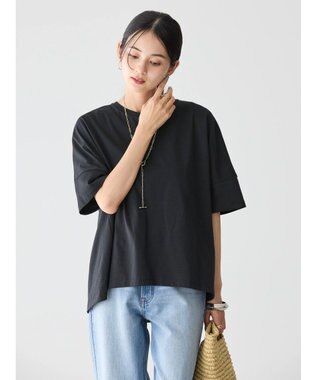 AMERICAN HOLIC 接触冷感バックタックカットプルオーバー Black