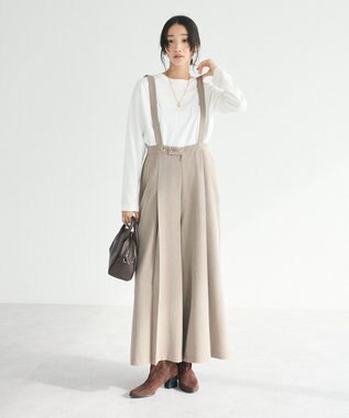 CRAFT STANDARD BOUTIQUE ベルト付きオールインワン Beige
