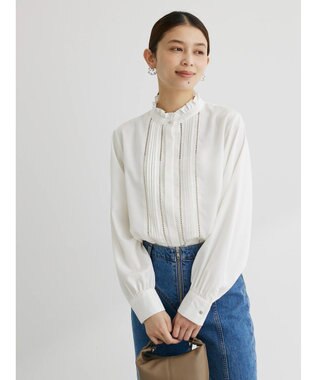 Green Parks ・ＥＬＥＮＣＡＲＥ　ＤＵＥ　ハシゴレースブラウス