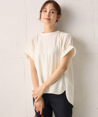 組曲 【WEB限定】ライトジョーゼット袖タック ブラウス アイボリー系
