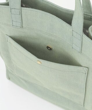LA BAGAGERIE チャーム付きデニムバッグ Mサイズ ブルー
