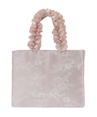 Maison de FLEUR レースフリルハンドルスクエアトートSバッグ Light Pink