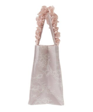 Maison de FLEUR レースフリルハンドルスクエアトートSバッグ Light Pink
