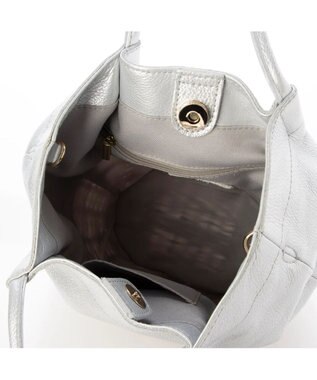 UNBILLION perche 牛革×ヤナギ底2wayトートバッグ シルバー