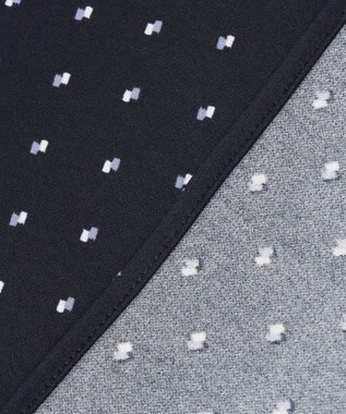 ANY SIS 【接触冷感・吸水速乾・UVケア】エアリードレープスムース 七分袖 ブラウス ネイビー系