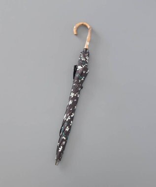 AURORA BLAO（ブラオ）花柄晴雨兼用傘（1段スライドショート傘） チャコールグレー