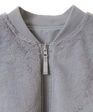 earth music&ecology ファーリバーシブルショートＭＡ－１ Blue Gray