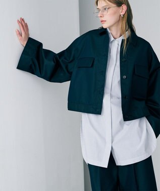 uncrave チノギャバジン ブルゾン ネイビー