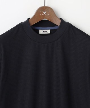 JOSEPH ABBOUD 【オリジナルジャージ生地/サラリ清涼/上質感】コンパクトブロックリンクス ドレス Ｔシャツ ネイビー系