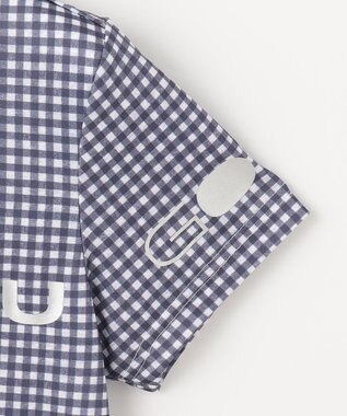 23区GOLF 【WOMEN】【接触冷感・UVケア・吸水速乾】ギンガムチェック柄 ポロシャツ ネイビー系3