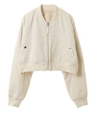 earth music&ecology ファーリバーシブルショートＭＡ－１ Ivory