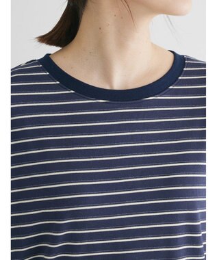 Green Parks マシュマロタッチボーダープルオーバー Navy