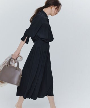 組曲 L 【WEB限定】ギャザーライトデシン スカート