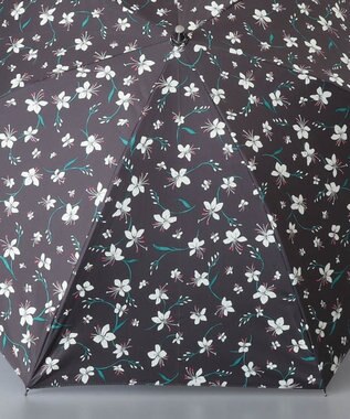 AURORA BLAO（ブラオ）花柄晴雨兼用傘（1段スライドショート傘） チャコールグレー