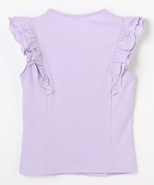 組曲 KIDS 【150-160㎝】 フルールフリルTシャツ ラベンダー