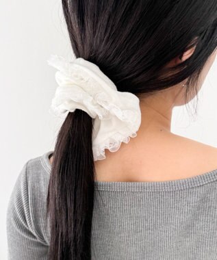 WEGO Lスウェットフリルシュシュ オフホワイト