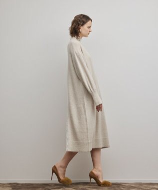 GRACE CONTINENTAL スパンコールニットワンピース ホワイト