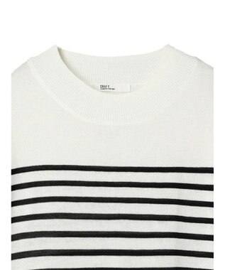CRAFT STANDARD BOUTIQUE 【洗える】チューリップスリーブプルオーバー Border Ivory