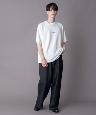 WEGO 【機能T/ユニセックス着用ITEM】カラーステッチワンポイントT（SS） ホワイト