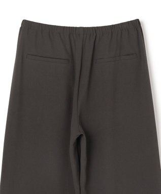 UNFILO L 【ウエストゴム】ライトジョーゼット イージーワイドパンツ チャコール