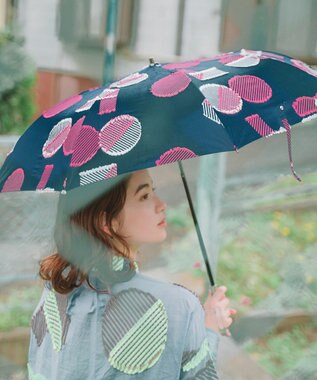 POLS 【POLS DOT】折りたたみ晴雨兼用日傘