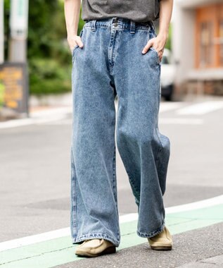 WEGO ローライズバギーフレアデニムパンツ デニム中濃加工色