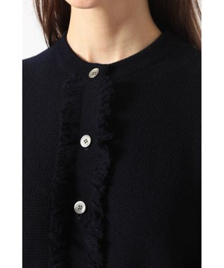 DAKS フリンジデザイン カーディガン ネイビー