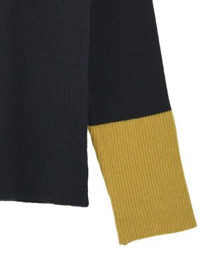 AMERICAN HOLIC バイパチ袖配色リブプルオーバー Dark Navy