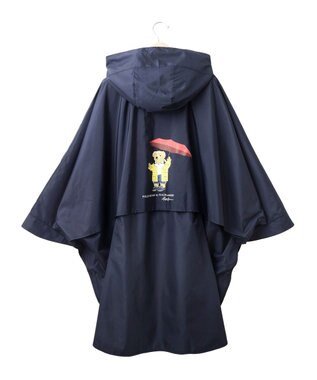 MOONBAT POLO RALPH LAUREN レインポンチョ レインベア 50デニール生地／着丈98cm 収納袋付き ネイビーブルー
