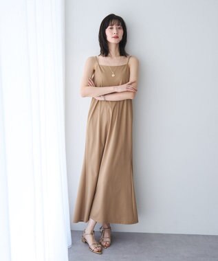 YECCA VECCA 【2点SET】ミリタリーシアーシャツセットキャミワンピース Beige