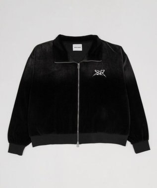 WEGO 【ユニセックス着用ITEM】ブリーチロゴベロアトラックジャケット ブラックその他