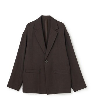 uncrave リネンライクツイル ジャケット ダークブラウン