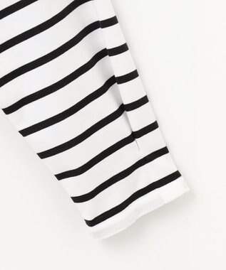 J.PRESS LADIES S ボーダー TEE シャツテール カットソー ブラック系1