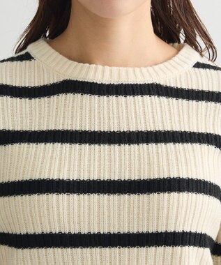 Green Parks 洗える　パフニットプルオーバー Border