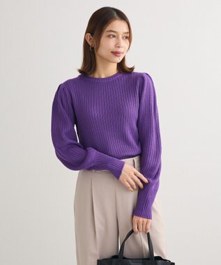 Green Parks 洗える　パフニットプルオーバー Purple