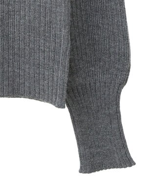 Green Parks 洗える　パフニットプルオーバー Gray Mixture